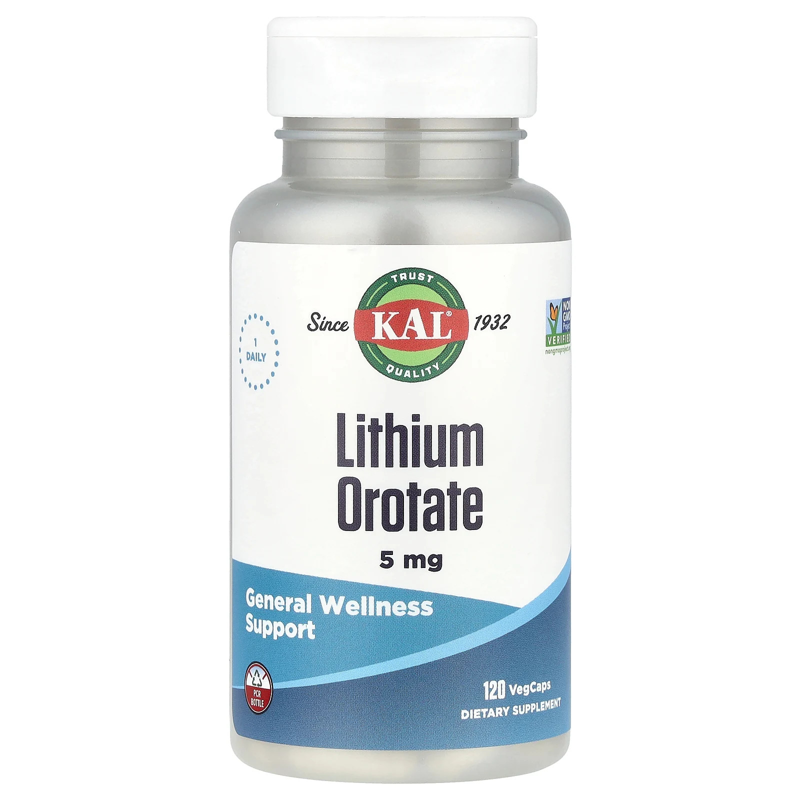 Lithium Orotate, 5 mg, 120 VegCaps
