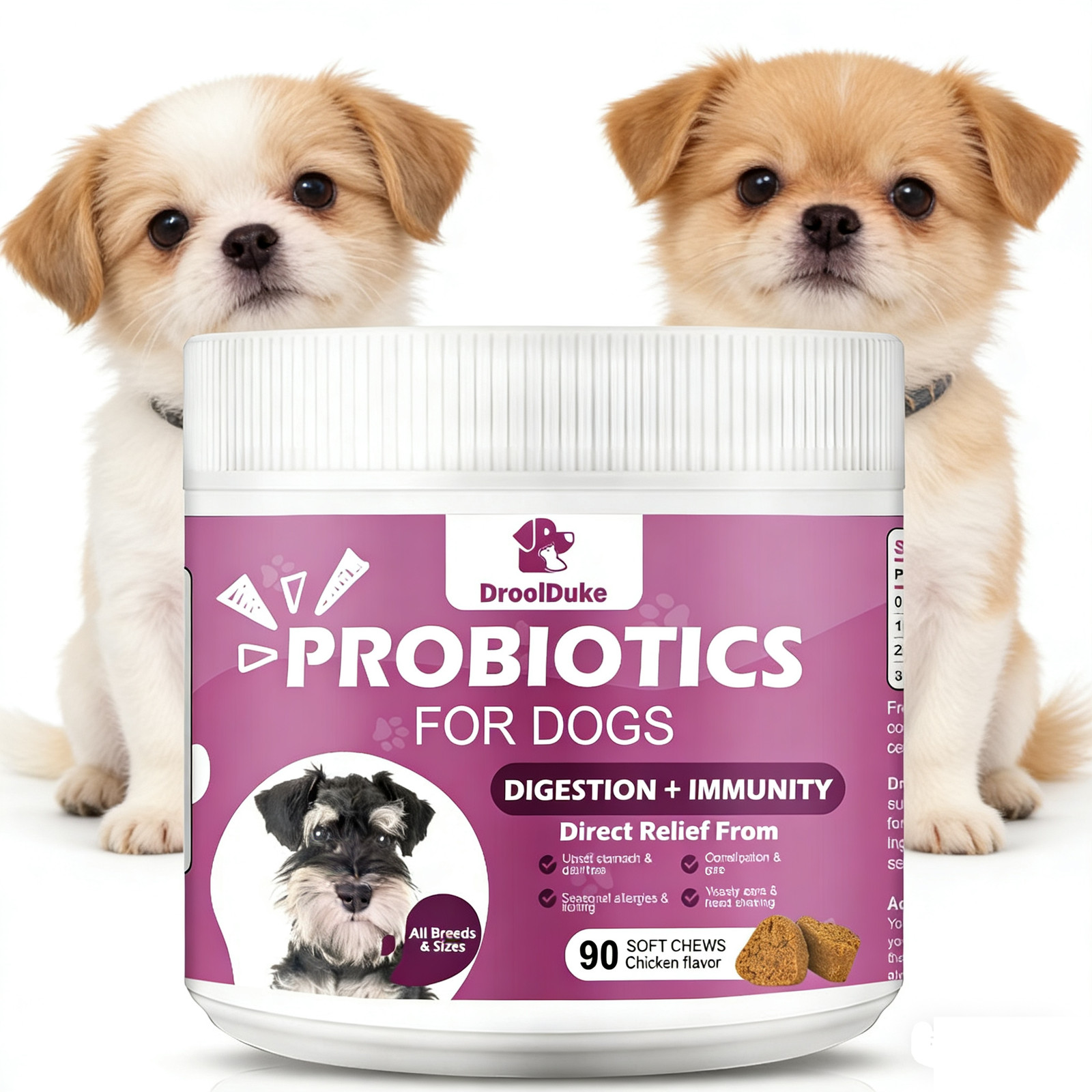Probiotics for Dogs Soft Chews for Seasonal Allergies, Gut, and Digestive Health