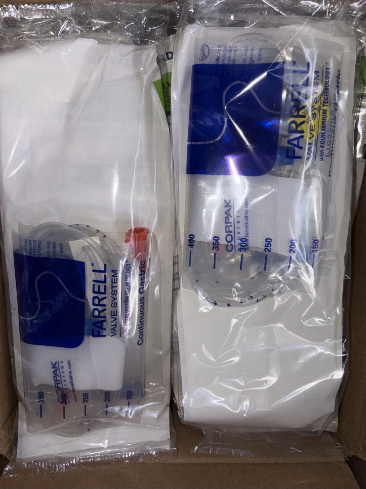 Farrell Valve Closed Enteral Decompression bags 20-4100 Case Of 30 exp 2025