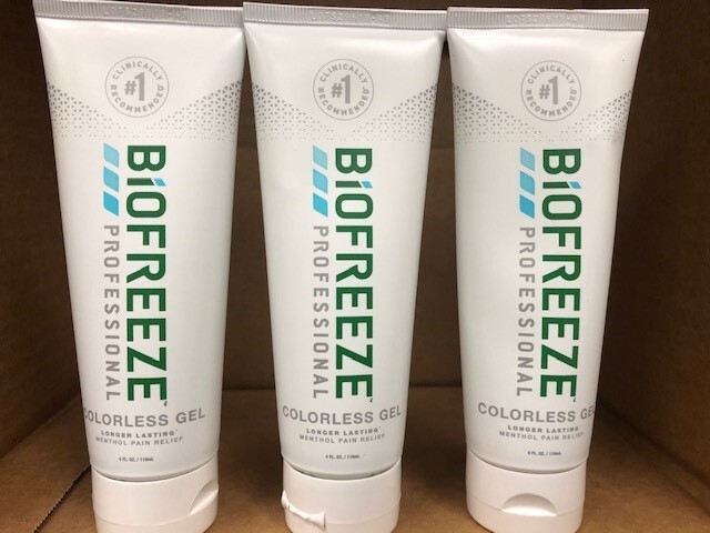 NEW Colorless Biofreeze Professional Gel 3 Oz Tube - Pack of 3 Exp 1/28