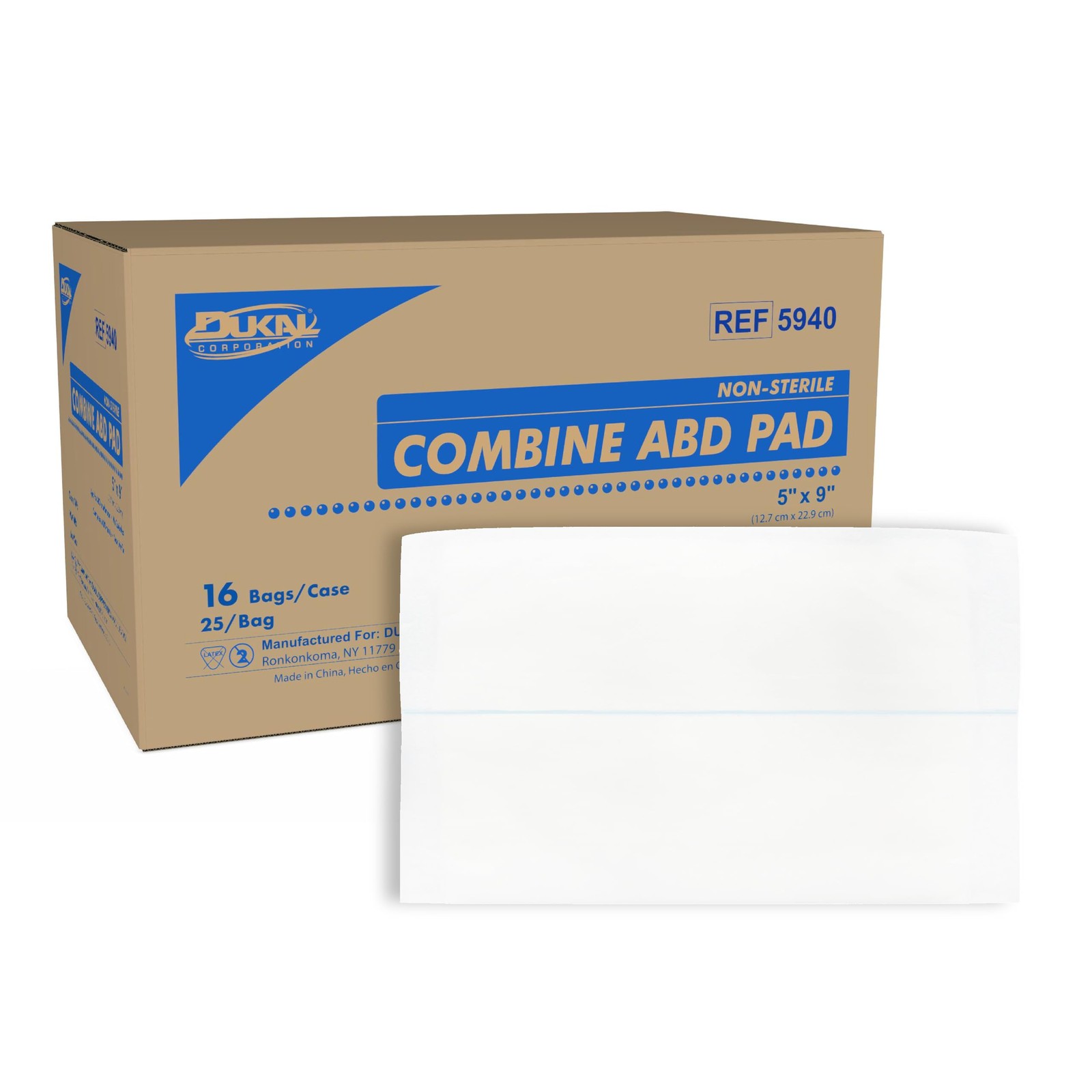 -5940 ABD Pad, Non-Sterile, 5" x 9" (Pack of 400)
